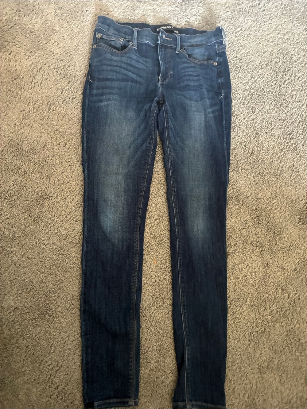 Express Women's Dark Blue Skinny Jeans
